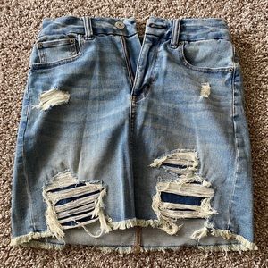 american eagle jean skirt